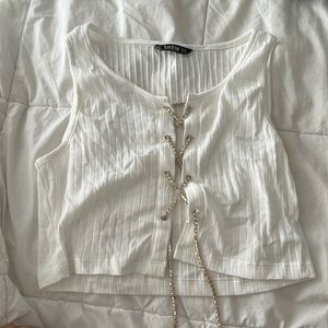 white brand new shein top
